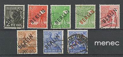 Saksa, Berliini, liittoutuneitten miehitysvyöhyke 1948, Berliini-ylipainamia 8 kpl 