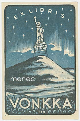 Uttuslien, Bjarne - Vonkka, exlibris 