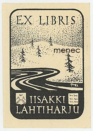 Iisakki Lahtiharju, exlibris 