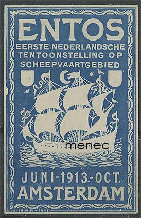 Kirjeensulkija, Alankomaat, Entos-merinäyttely Amsterdamissa 1913 