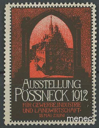 Kirjeensulkija, Saksa, Ausstellung Pössneck 1912. Für Gewerbe, Industrie und Landwirtschaft 