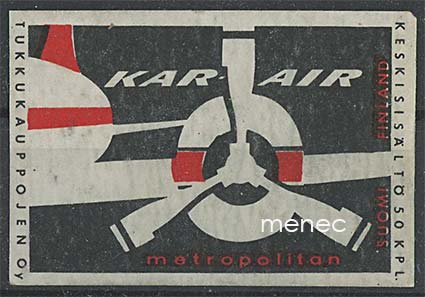 Tulitikkuetiketti, Kar-Air Metropolitan 