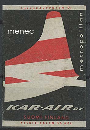 Tulitikkuetiketti, Kar-Air Metropolitan 