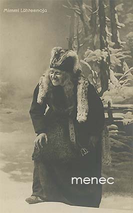 Mimmi Lähteenoja Pohjolan häät -näytelmän vihkiäisnäytöksessä 1901 