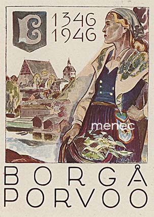 Segerstråle, Lennart - Porvoo 1346–1946, FDC juhlakortilla 