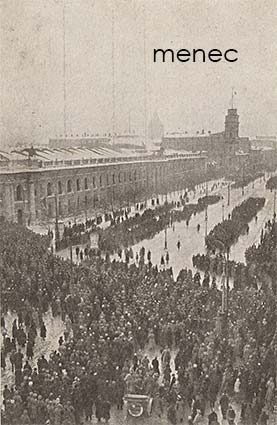 Venäjä, vallankumouksen uhrien hautaus, kulku Nevskyllä Pietarissa 5.4.1917 