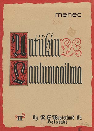 Antiikin laulumaailma. II 