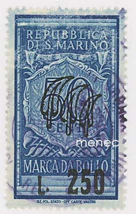 S Marino, veromerkki 250/50 L 
