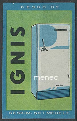 Tulitikkuetiketti, Ignis-jääkaappi 