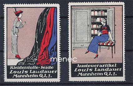 Saksalaisia kirjeensulkijoita, naistenvaatteita, Mannheim 