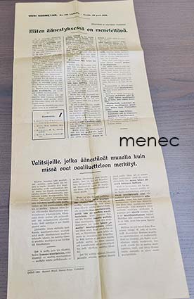 Uusi Suometar. Lisälehti kesäk. 28 p:nä 1908 