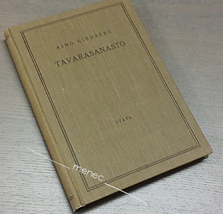 Lindberg, Aimo - Tavarasanasto 