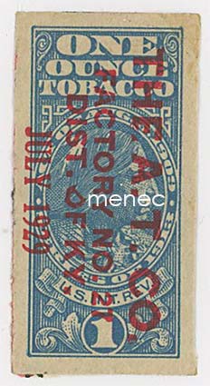 USA, tupakkaveromerkki 1929, 1 unssi 