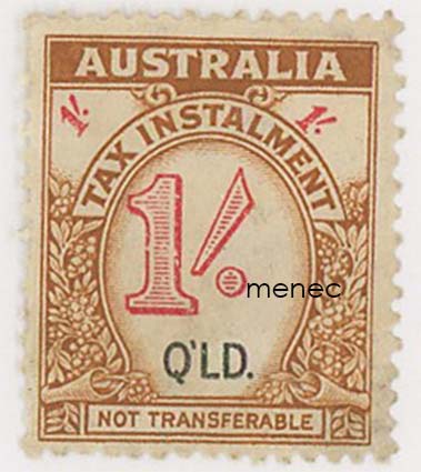 Australia, veromerkki, Queensland, 1 Sh 