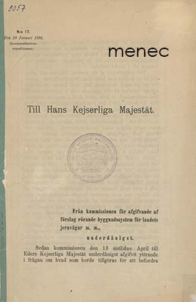 Från komissionen ... rörande byggnadssystem för landets jernvägar m. m. 