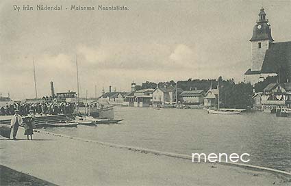 Naantali, rantamaisema ja höyrylaiva Salmi 
