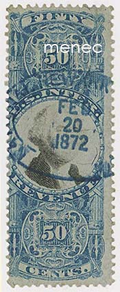 USA, veromerkki 1872, 50c, Internal Revenue 