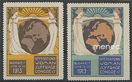 Unkari, kirjeensulkijoita, Naisten äänioikeuskongressi 1913, Budapest, 2 kpl 
