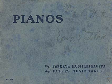 Pianos-säilytyskansio 