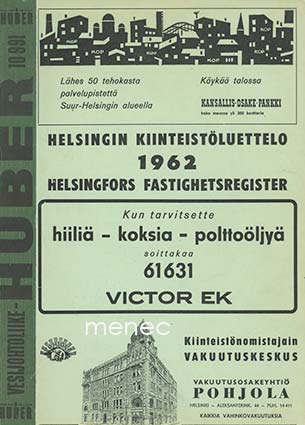 Helsingin kiinteistöluettelo 1961 