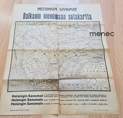 Balkanin niemimaan sotakartta 