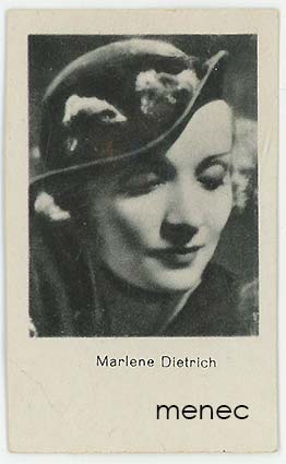 Marlene Dietrich, keräilykuva 