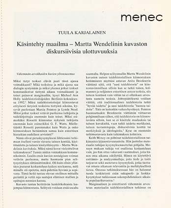 Karjalainen, Tuula - Käsintehty maailma - Martta Wendelinin kuvaston diskursiivisia ulottuvuuksia 