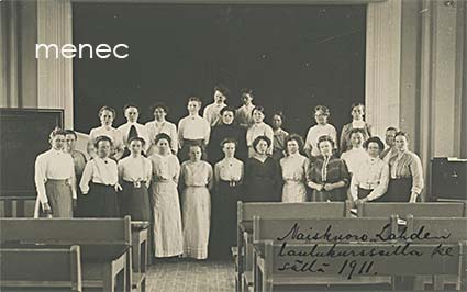 Lahti, naiskuoro laulukursseilla kesällä 1911 