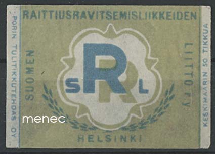 Tulitikkuetiketti, Suomen Raittiusravitsemisliikkeiden Liitto, Helsinki 