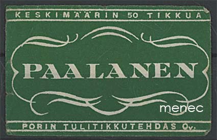 Kauppiasetiketti, Paalanen 