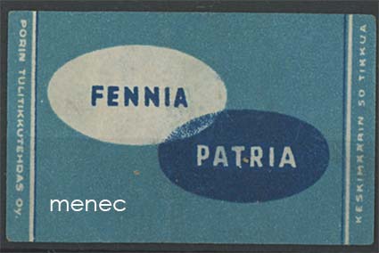 Tulitikkuetiketti, Fennia Patria 