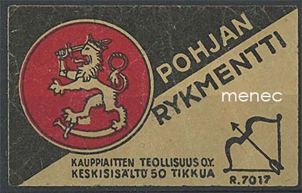 Tulitikkuetiketti, Pohjan Rykmentti 