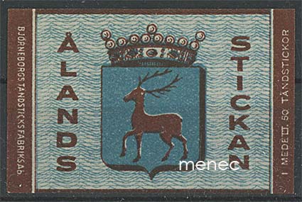 Tulitikkuetiketti, Ålands stickan 