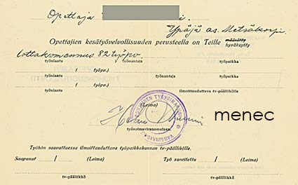 Työmääräys lottakomennukselle, 82 työpäivää 