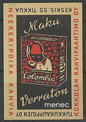 Tulitikkuetiketti, Neekeripoika kahvia 