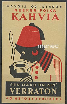 Tulitikkuetiketti, Neekeripoika kahvia 