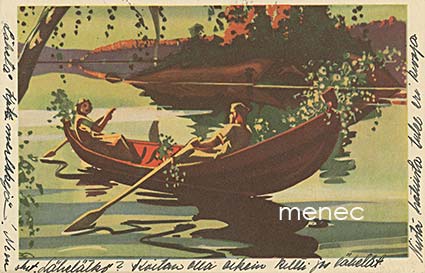Jaatinen, Eeli - Vene illasssa, painatus suunta oikealle 