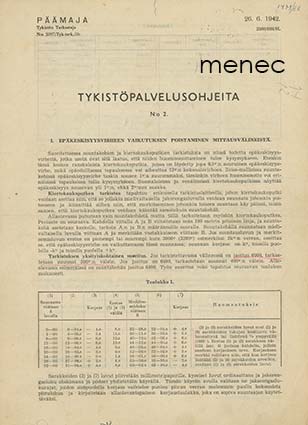 Tykistöpalvelusohjeita N:o 5 