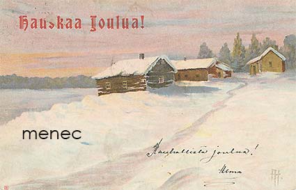 Heickell, Arthur - Talvinen kylämaisema 