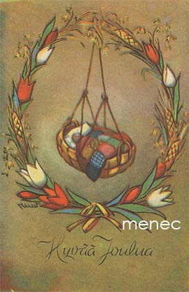 Wendelin, Martta - Lapsi ja kukkaseppele 