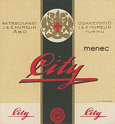 City, tupakkaetiketti 