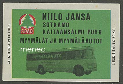 Tulitikkuetiketti, Niilo Jansa, Sotkamo, Kaitaansalmi 