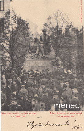 Helsinki, Elias Lönnrotin muistopatsas 18 p. Lokak. 1902 