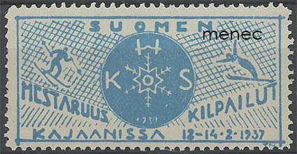Suomen mestaruuskilpailut Kajaanissa 12-14.2.1937, kirjeensulkija 