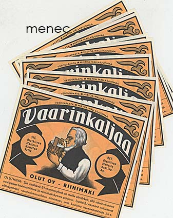 Vaarinkaljaa, 10 kpl etikettejä 