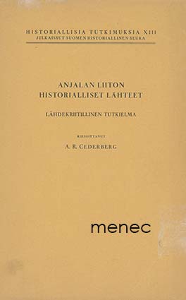 Cederberg, A. R. - Anjalan liiton historialliset lähteet 
