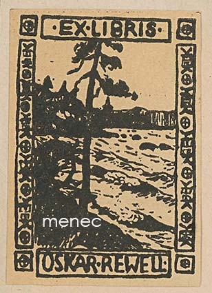 Oskar Rewell, exlibris 