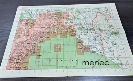 Laatokan Karjalan topografikartan mittakaavassa 1: 20 000 lehtijako 