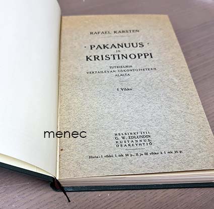 Karsten, Rafael - Pakanuus ja kristinoppi 