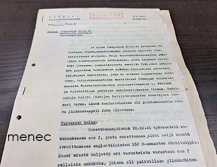 Raportti Ilmajoella sattuneesta räjähdysonnettomuudesta 20.10.1941 